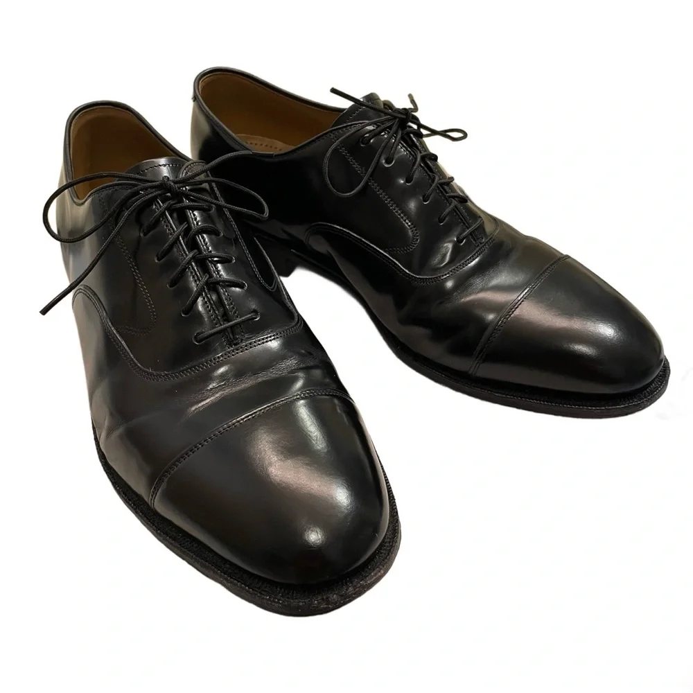 Johnston And Murphy Melton Cap Toe Shoes Mens 10.5 3E Dress Business Formal Wide